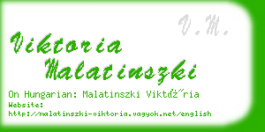 viktoria malatinszki business card